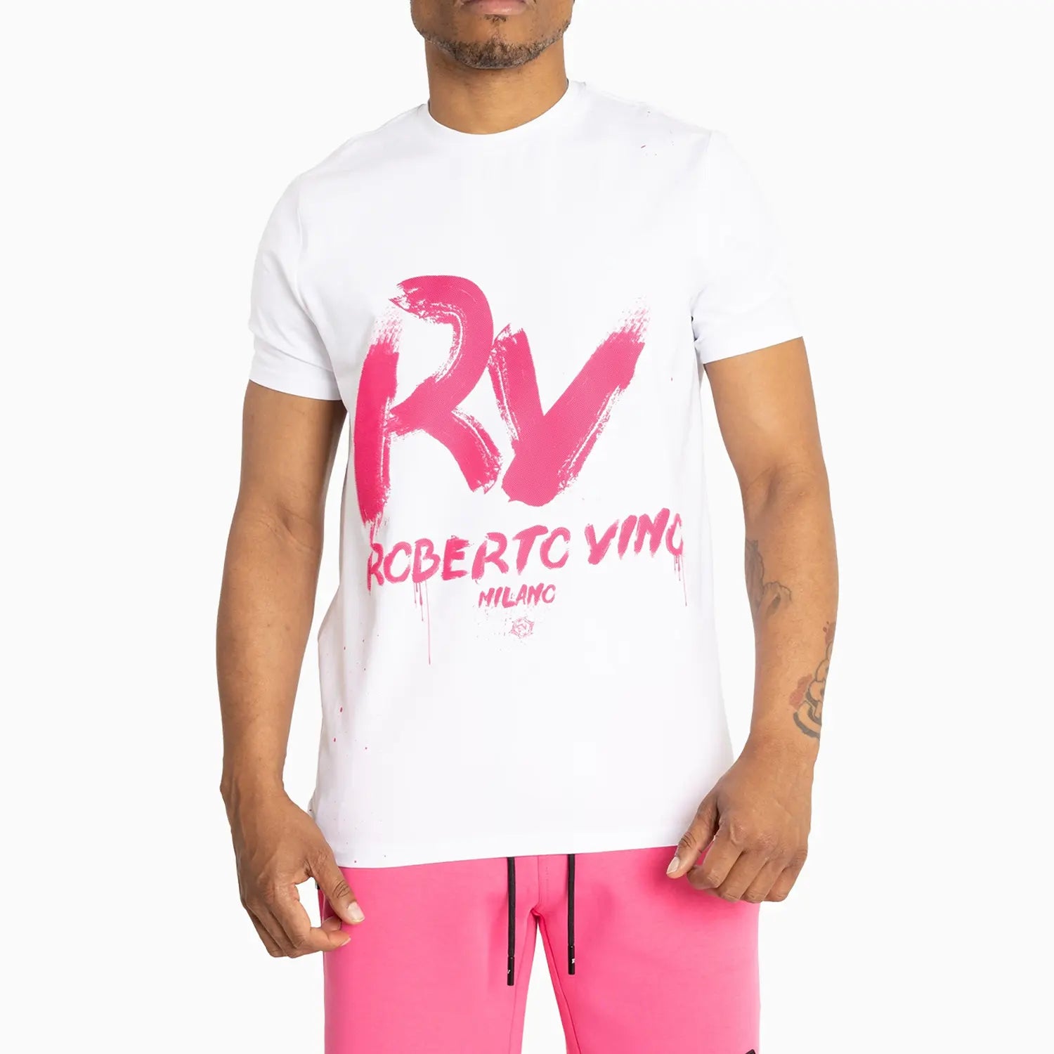 Men's RV Front Slim Fit Essential T-Shirt and Shorts Outfit