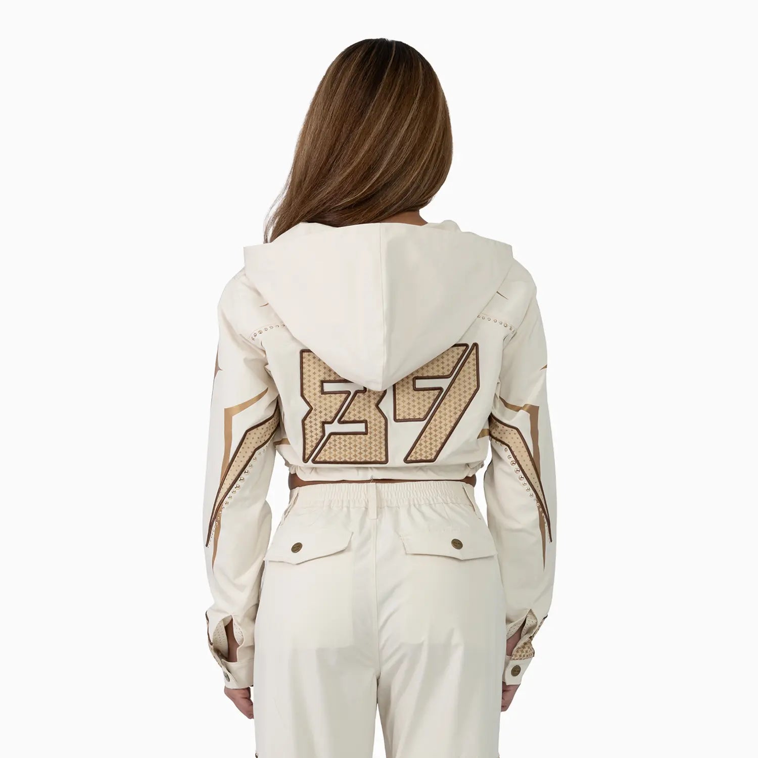 Women’s Oatmeal Cropped Tracksuit