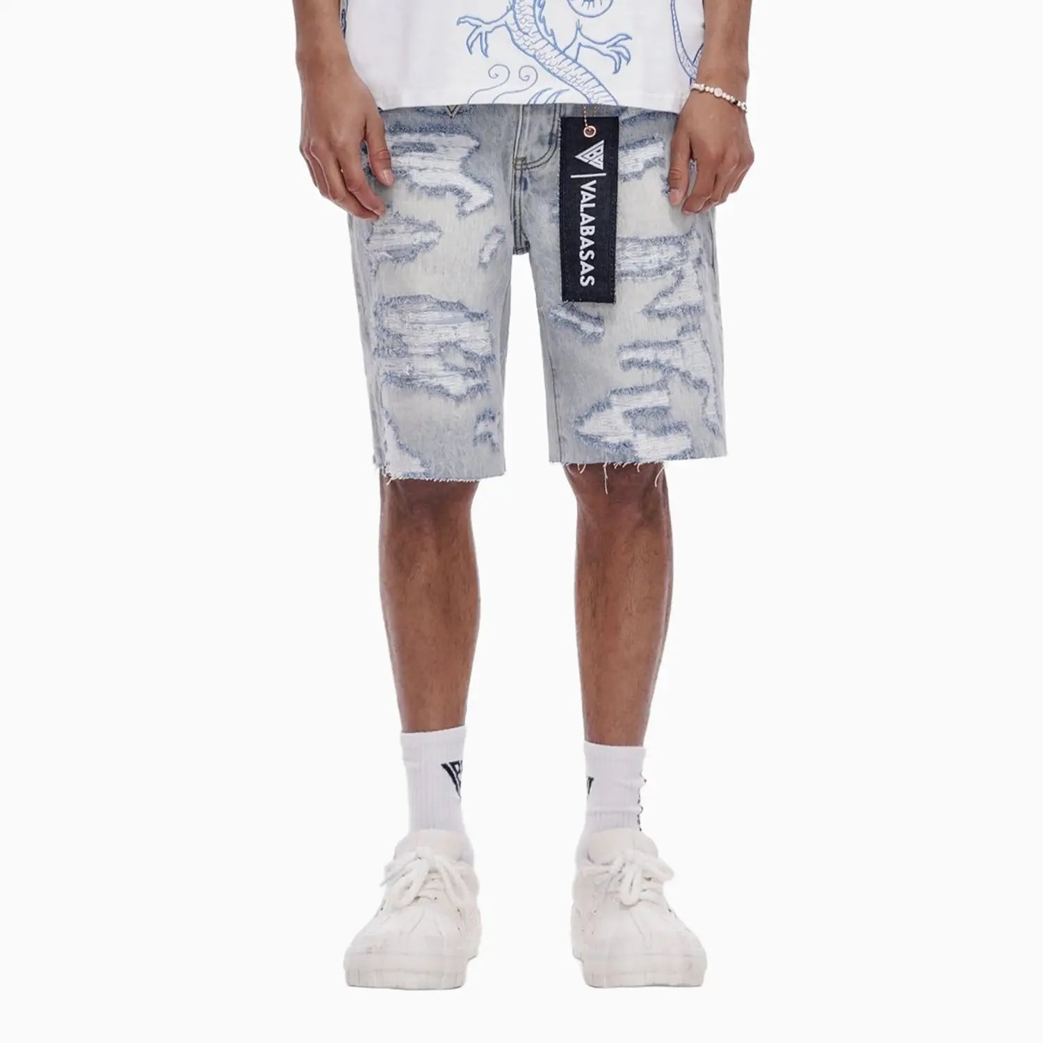 Men's Incise Denim Shorts
