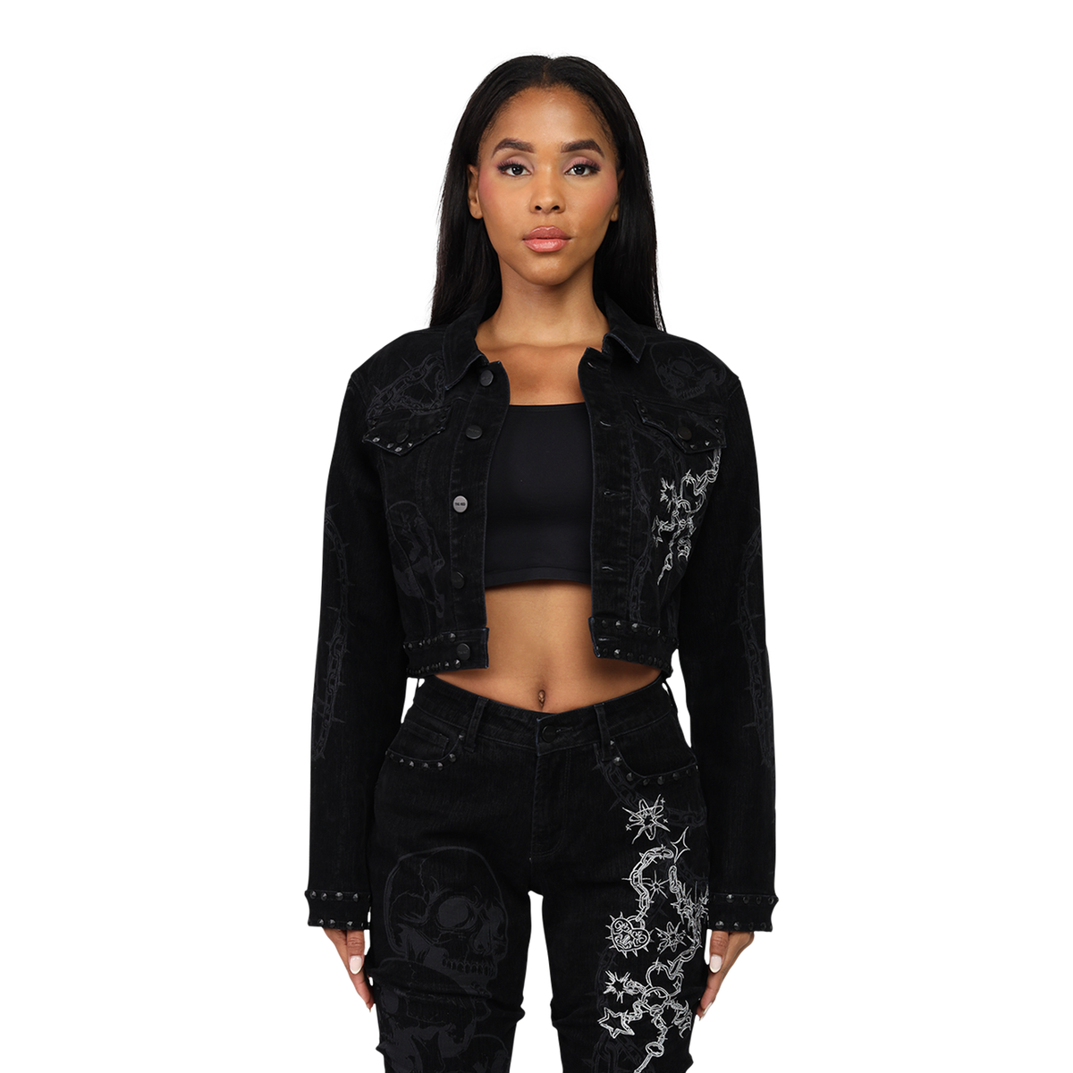 Women's High Rise Flocking Outfit
